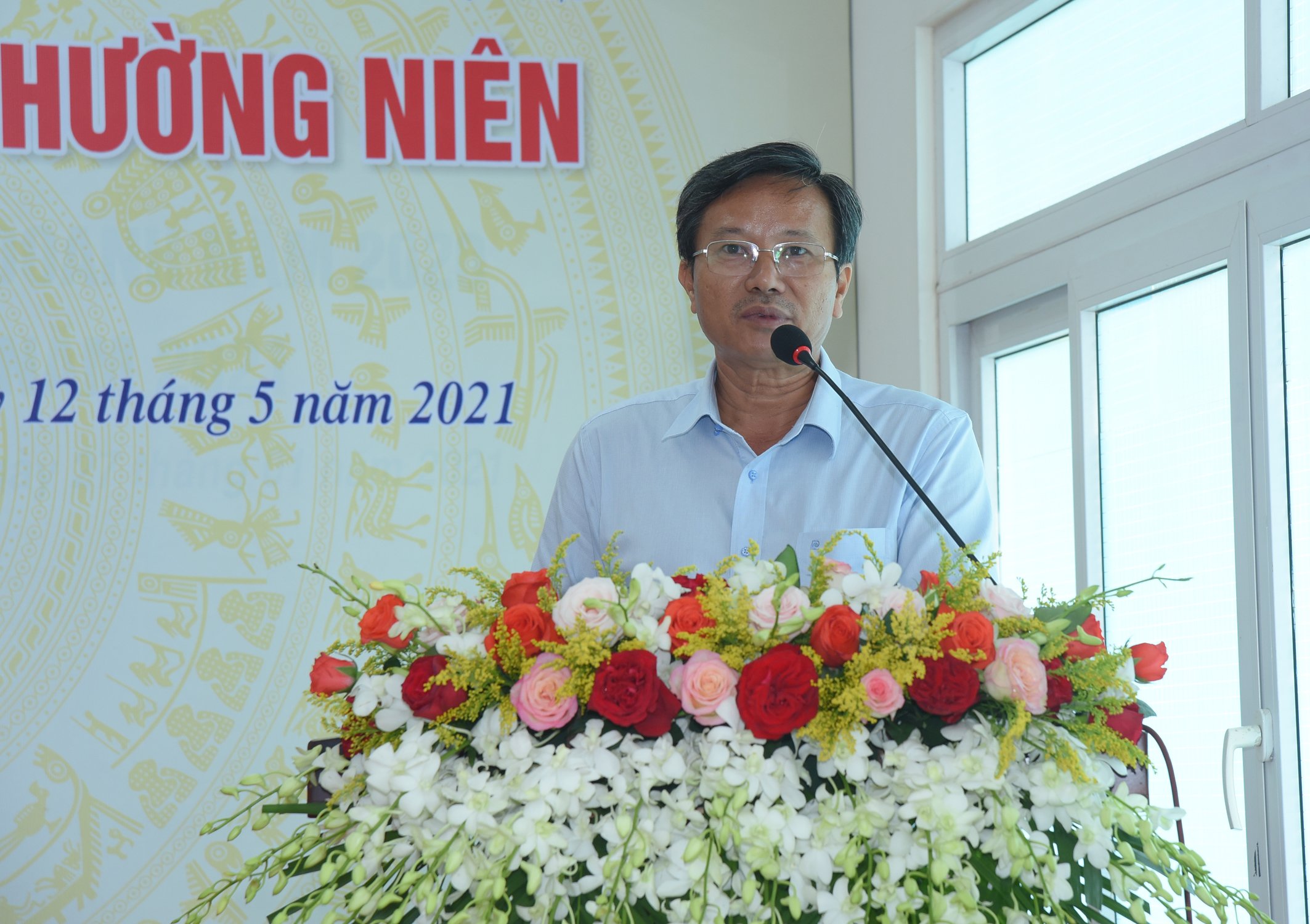 Ông Lê Văn Vui – Chủ tịch HĐQT biểu quyết thông qua Chương trình và Quy chế làm việc của Đại hội. Đồng thời báo cáo hoạt động của HĐQT năm 2020, phương hướng nhiệm vụ năm 2021